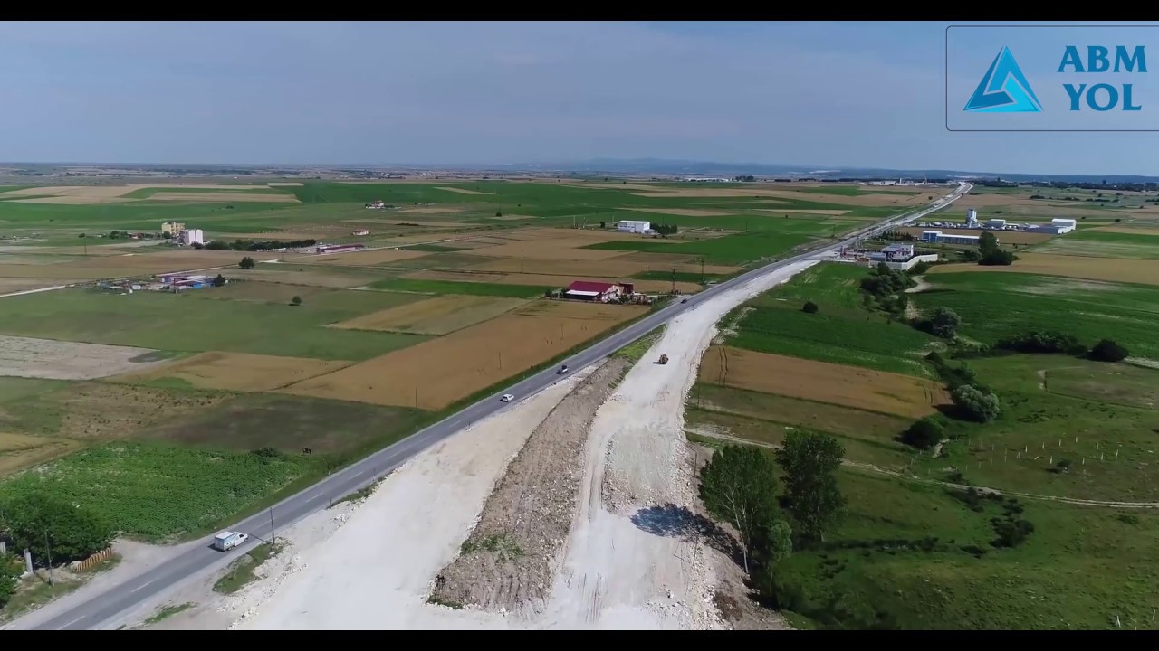ABM inşaat kınalı ayrımı Kapaklı saray çevre yolu otoyol inşaatı havadan çekimi