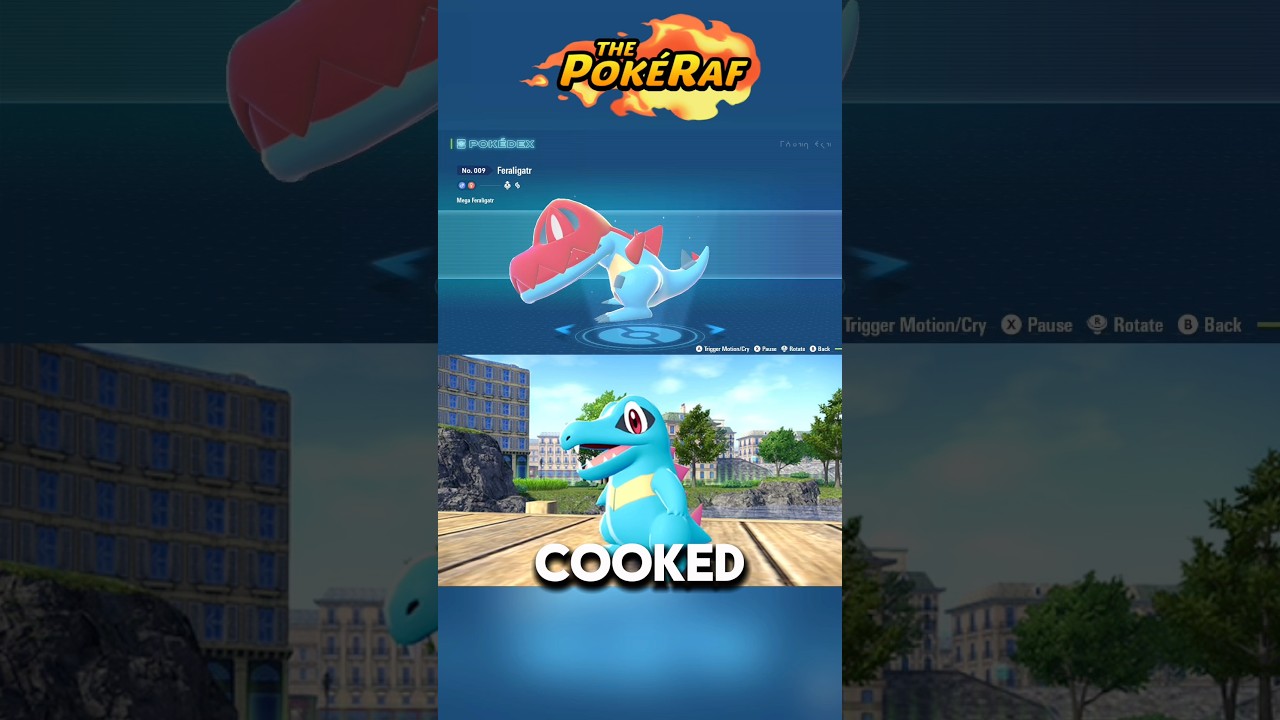 Pok&eacute;mon COOKED with Mega Feraligatr #pokemon #pokemonlegendsza #pokemonlegends