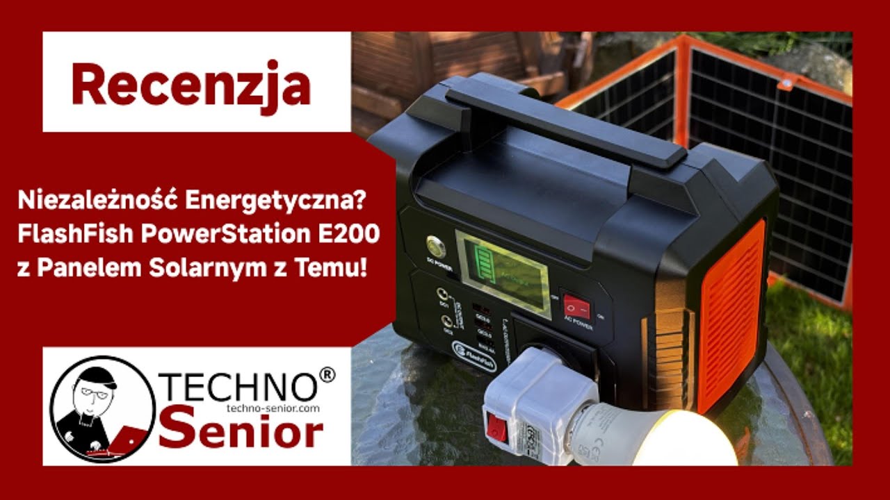 Niezależność Energetyczna? FlashFish PowerStation E200 z Panelem Solarnym z Temu!