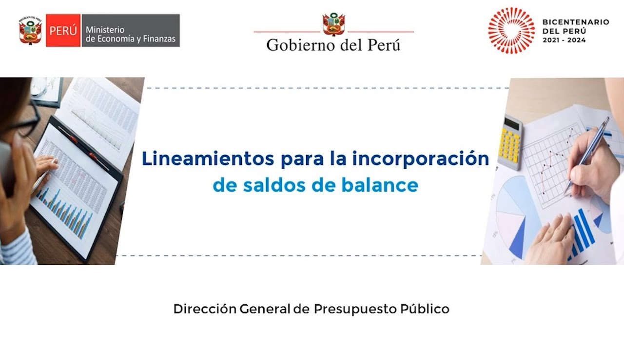 Lineamientos para la incorporación de saldos de balance