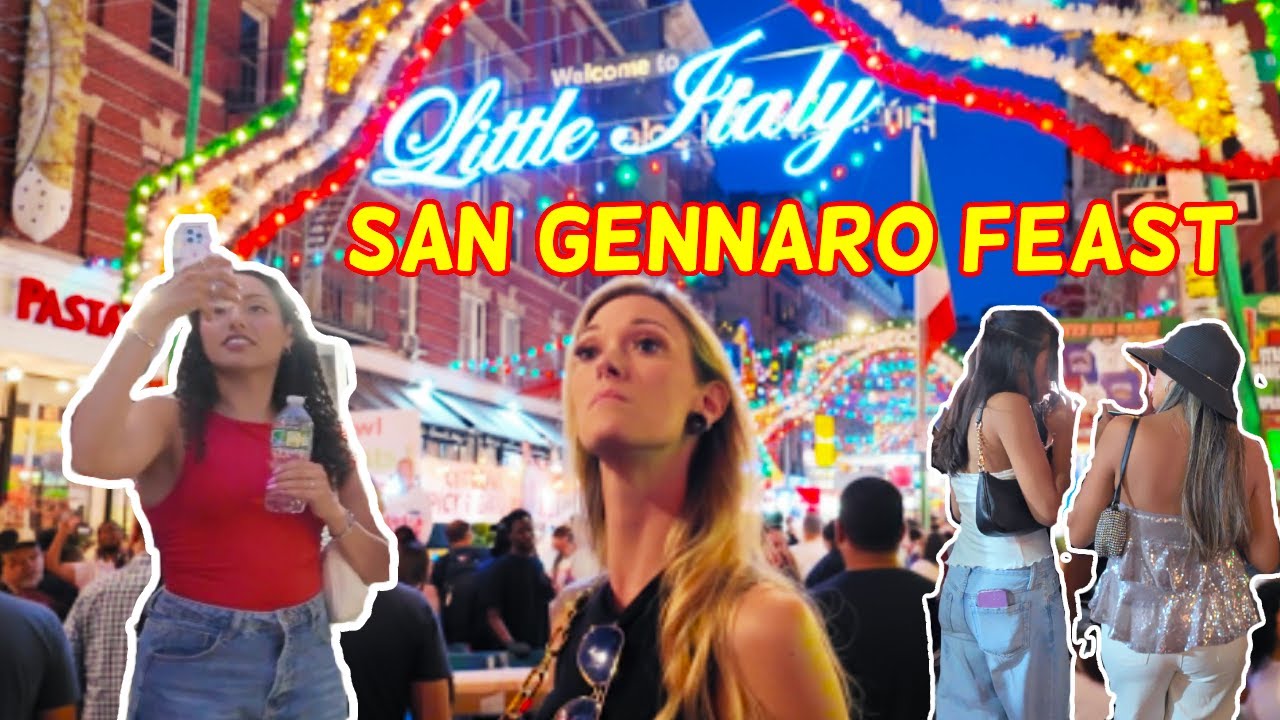 🗽🇮🇹 POV WALKING Through NYC's San Gennaro Festival 2025. Italian Street Food + Unexpected Animals!