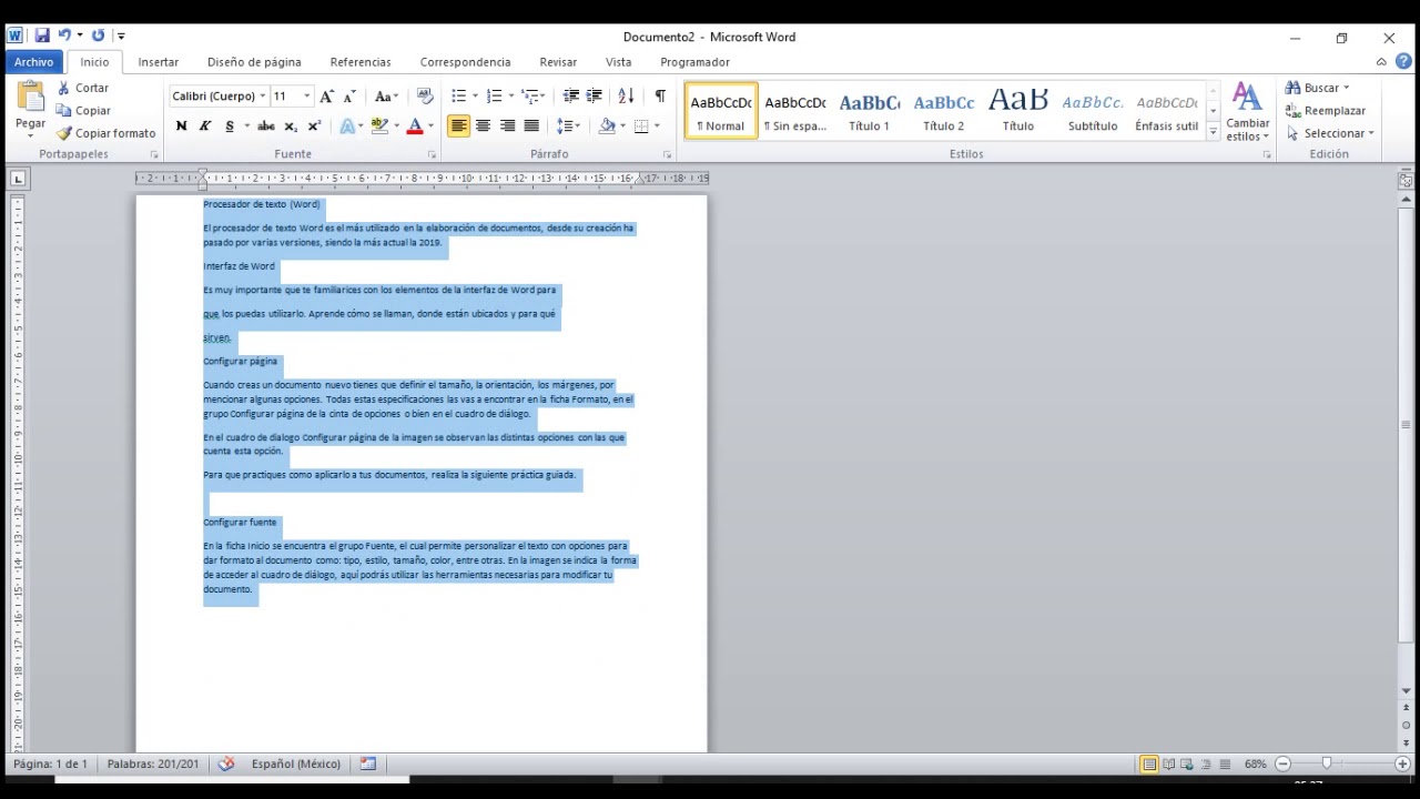 Procesador de Textos (Word)