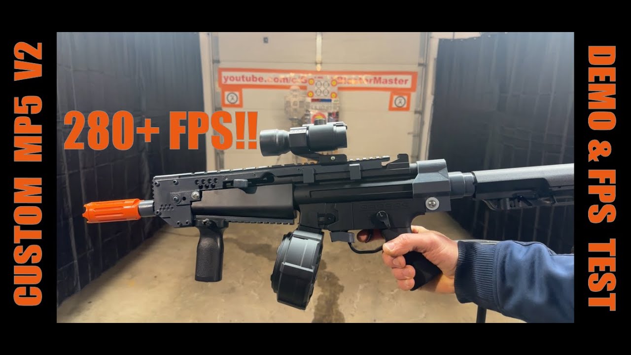Demo & FPS - Upgraded & Customized MP5 V2 TOY!! Gel Ball Blaster - ZHENDUOTOYS (TOY!!!)