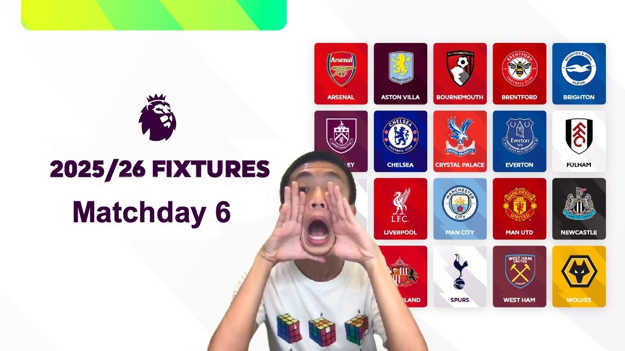 Premier League Matchday 6 Predictions