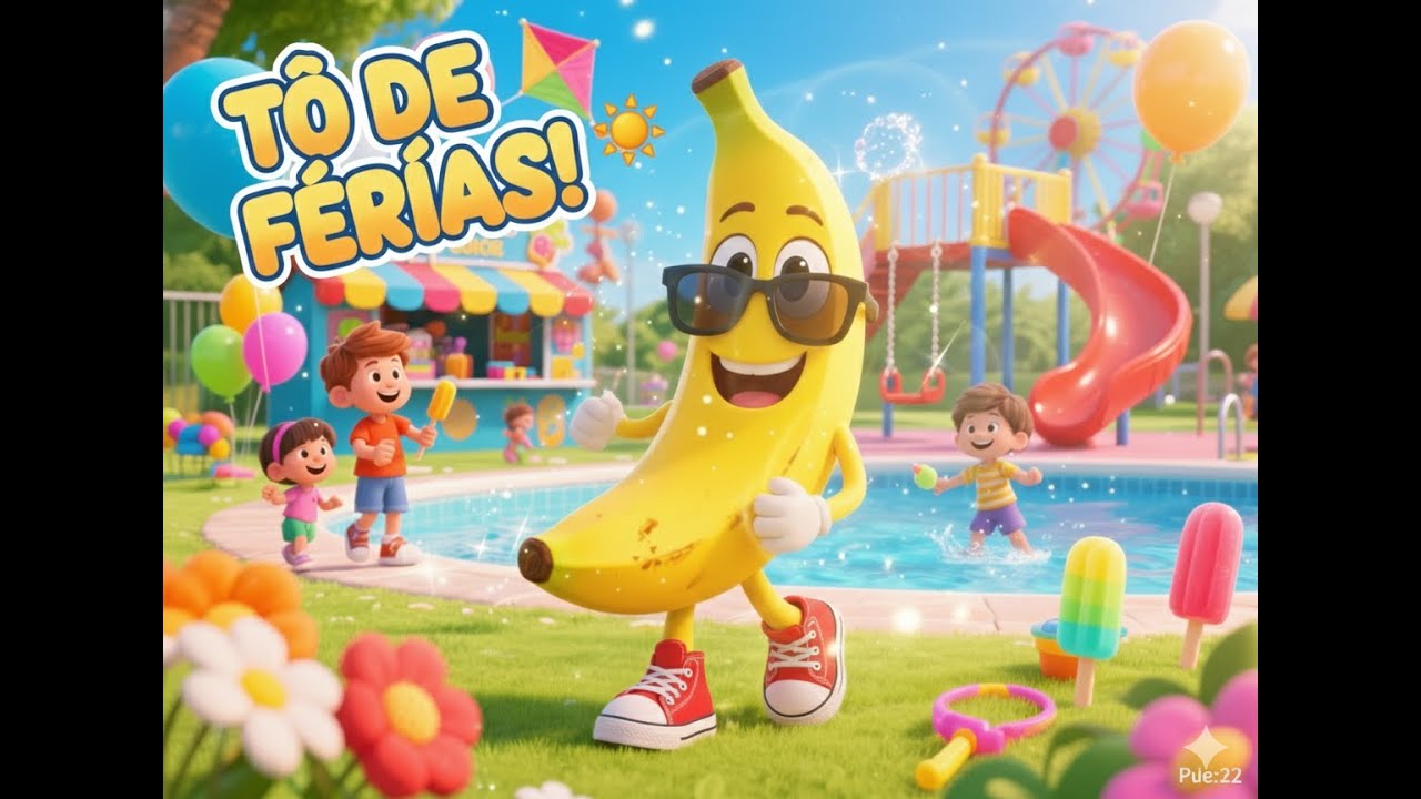 ☀️ TÔ DE FÉRIAS! 🍌 Música de Verão da Banana Nana (Vídeo Musical Infantil)