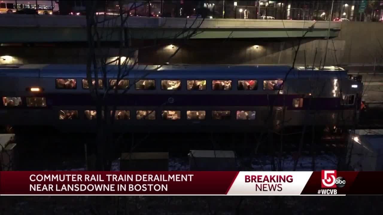 Commuter Rail train derails in Boston