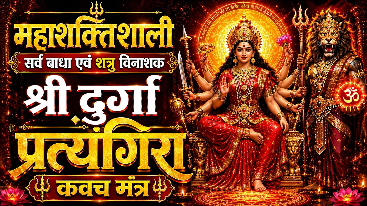 Durga Pratyangira Kavach Mantra | दुर्गा प्रत्यंगिरा मंत्र | Shatru Nashak Pratyangira Devi Stotram