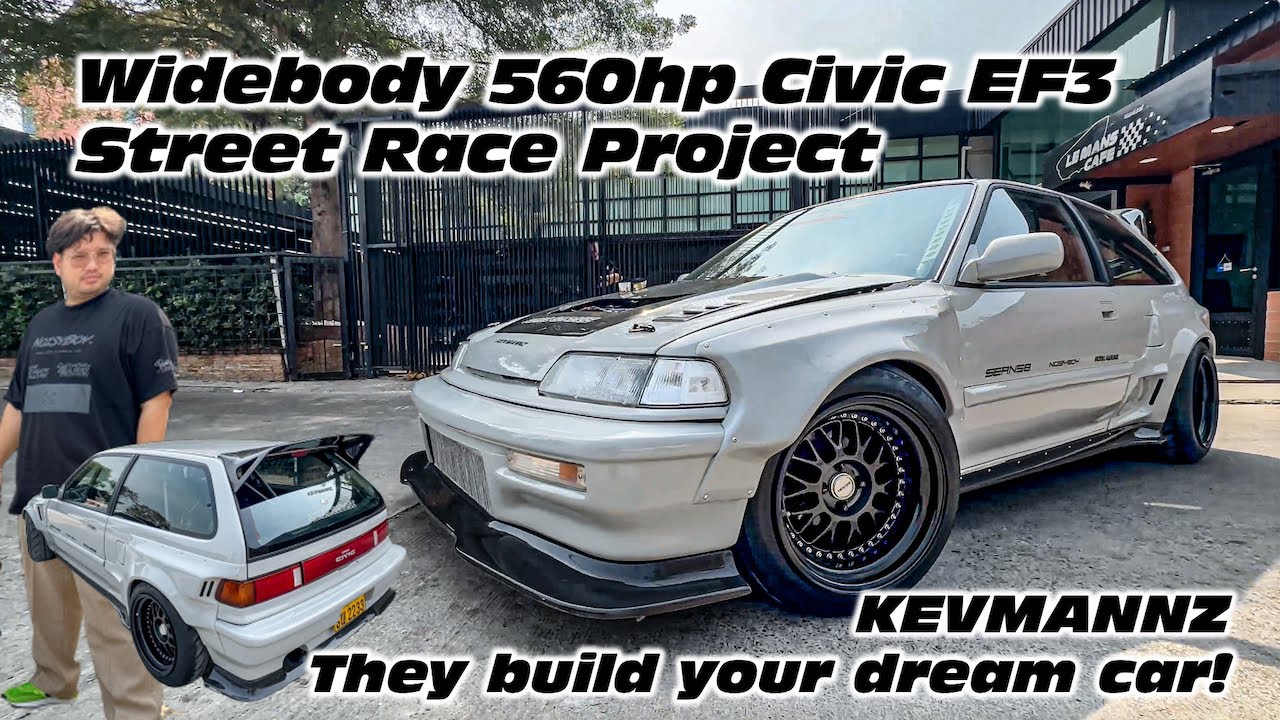 Honda Civic EF3: New High Power Wide Body Unique Street Race Build by KEVMANNZ