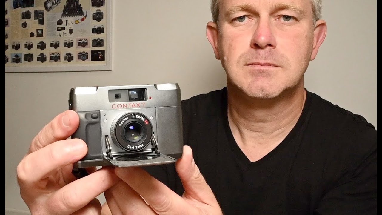 Contax T. High quality, ultra compact 35mm film camera.