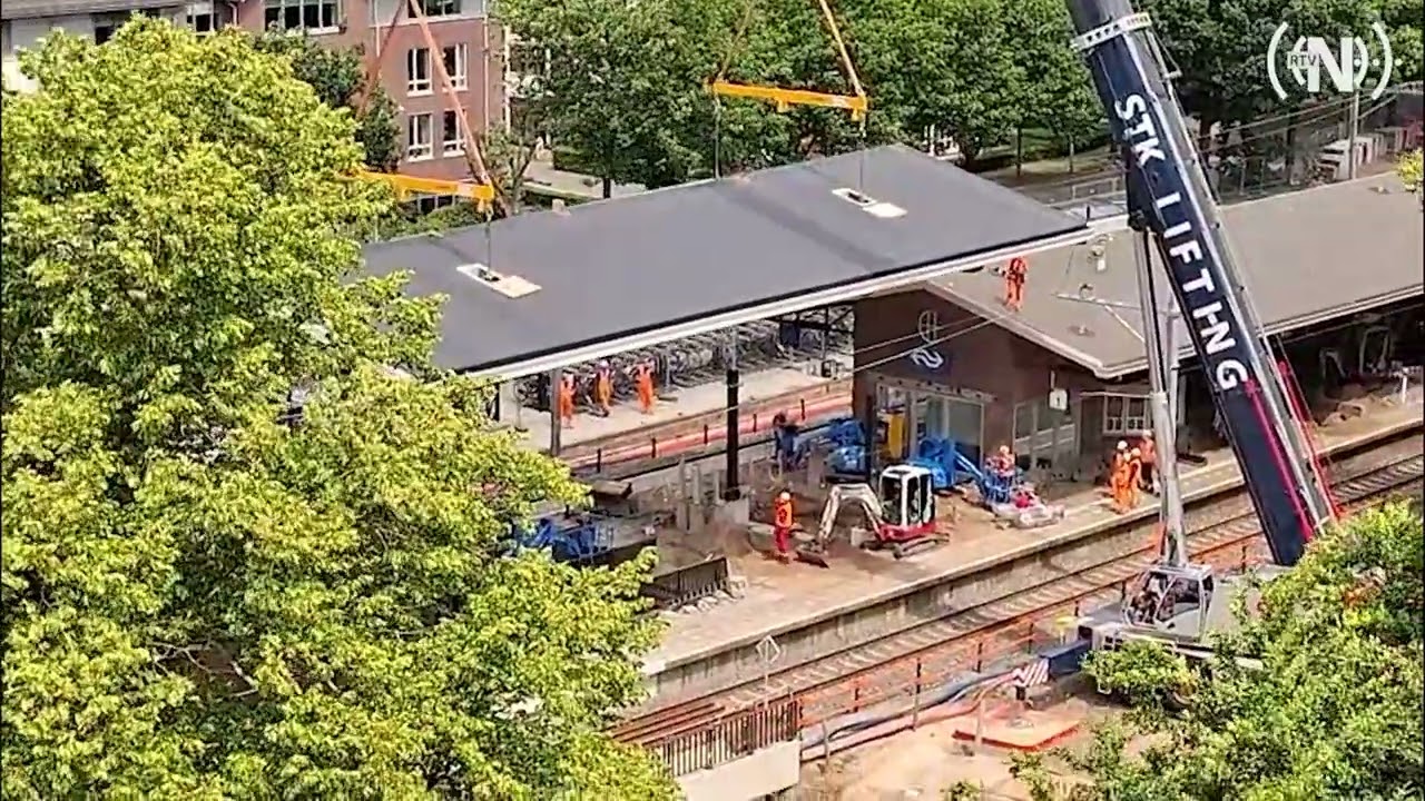 Plaatsing perronkap station Nunspeet