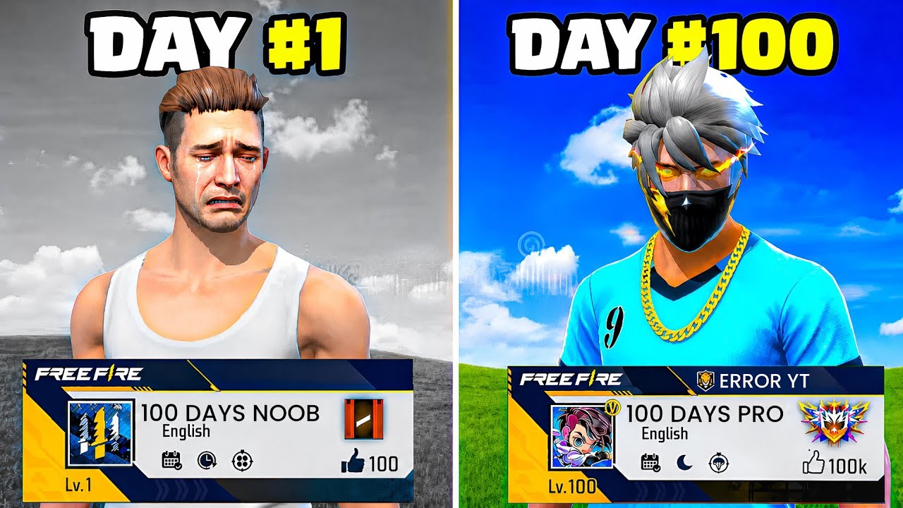 100 Days NOOB to PRO ID !