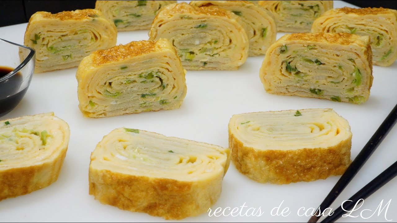 COMIDA O CENA SALUDABLE TORTILLA JAPONESA TAMBIÉN CONOCIDA COMO TAMAGOYAKI RECETA ORIGINAL