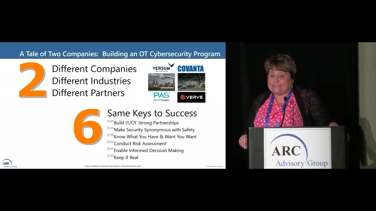 Cybersecurity Case Studies - Tammy Klotz of Covanta Energy - ARC Forum 2023