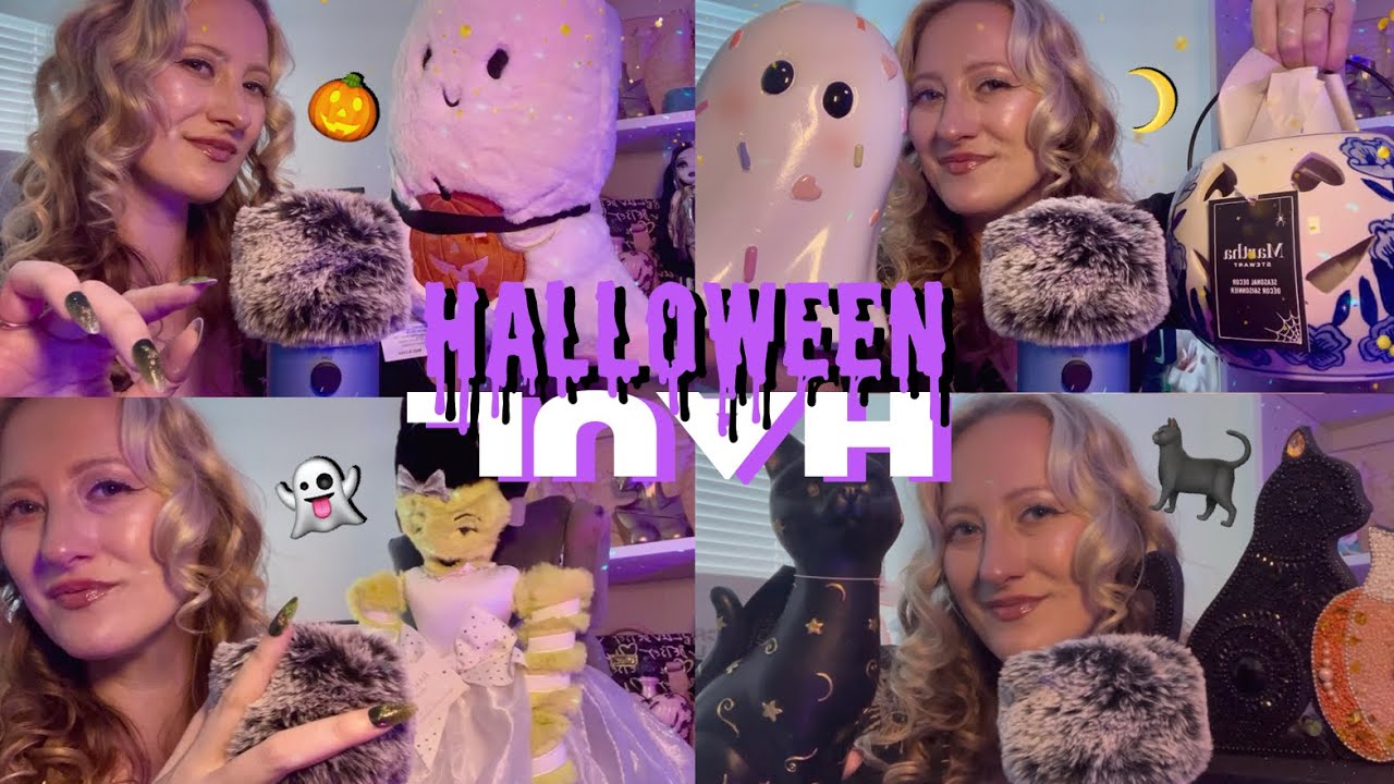 ASMR | Halloween Decor Haul 🐈‍⬛👻🎃 TJ Maxx & Home Goods! scratching & tapping!