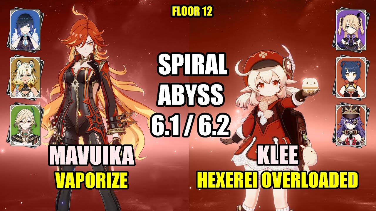 C0 Mavuika Vaporize & C1 Hexerei Klee Overloaded | Spiral Abyss 6.1 / 6.2 Floor 12 | Genshin Impact