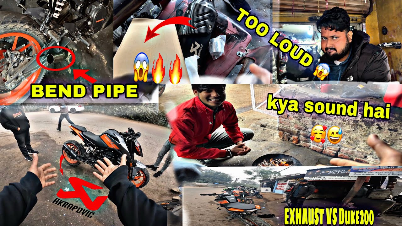Akraprovic exhaust install in duke 200 bs6 🔥 Too Loud 🤯😱