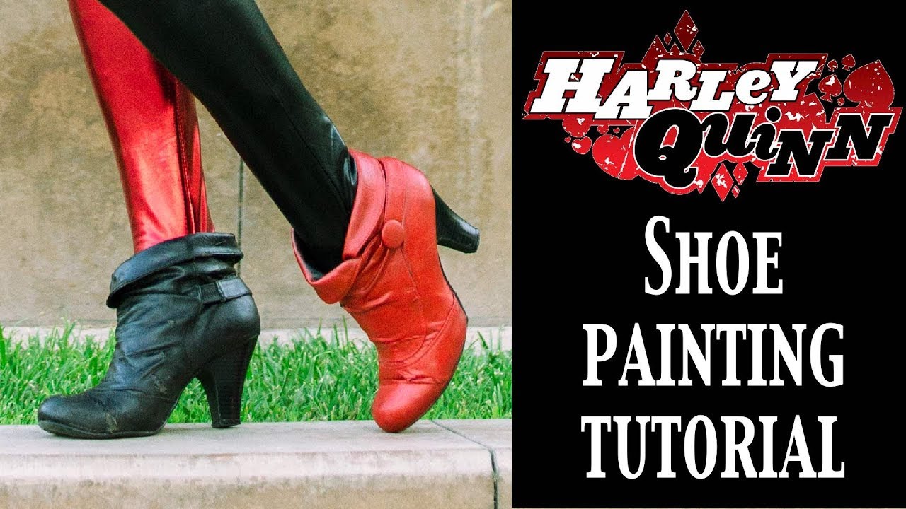 Harley Quinn Costume Tutorial - Painting Shoes