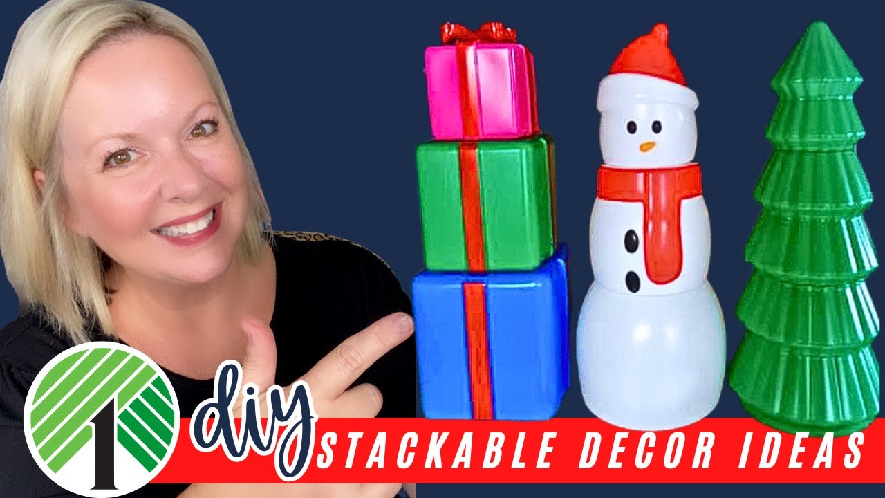 21 EXTREME Stackable Christmas Decor Ideas from Dollar Tree!
