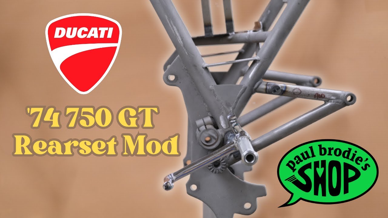 Модификация задних подножек на раме DUCATI 750 GT 1974 года // Мастерская Пола Броди