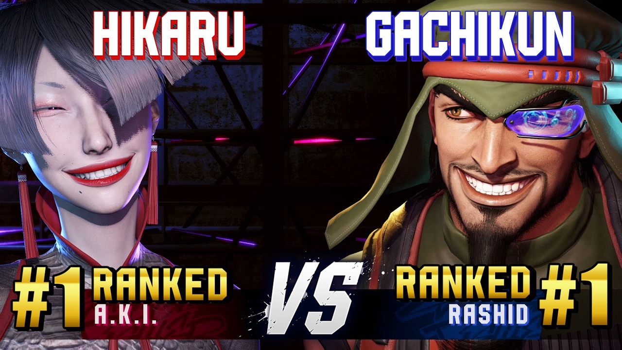 SF6 ▰ HIKARU (#1 Ranked A.K.I.) vs GACHIKUN (#1 Ranked Rashid) ▰ High Level Gameplay