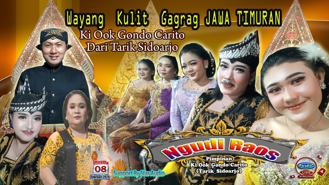 🔴📡Pagelaran Wayang Kulit Gagrag Trowulanan _ Dalang Ki Ook Gondo Carito_Ngudi Raos_Tarik Sidoarjo/