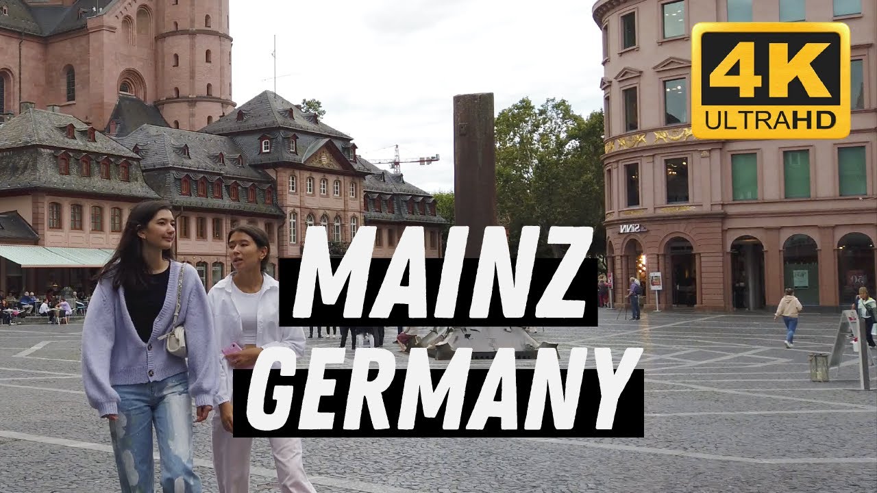 Mainz - Germany I 4K I Summer Walking Tour ☀️