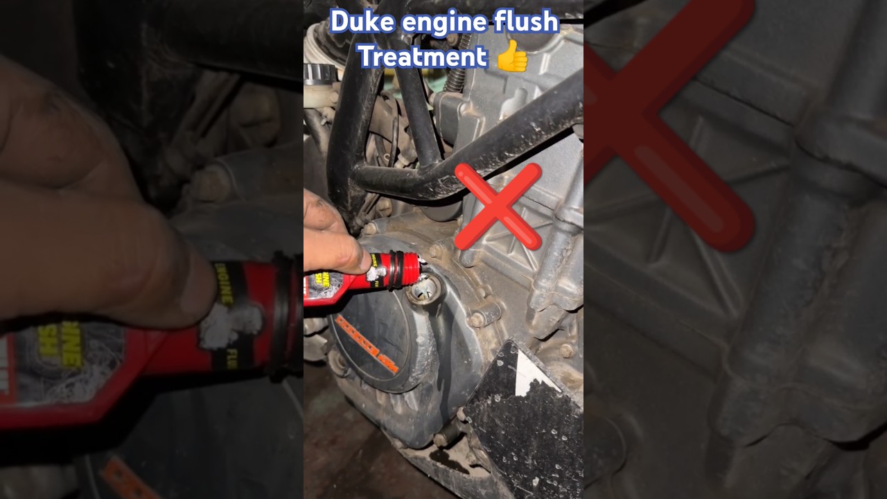 #ktm Duke 200 #full engine flush treatment #prosess  oil change ktm #👍