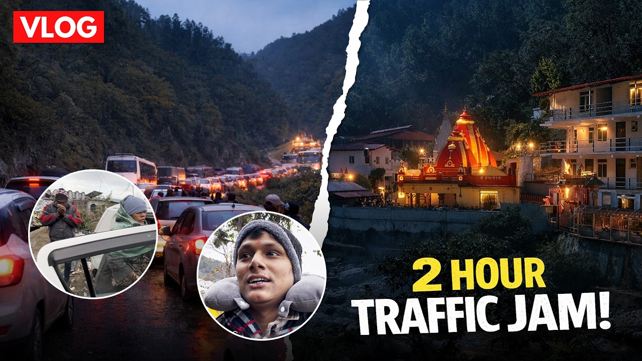 Sourav Joshi Called Me 😱 | 2 Hours Stuck in Kainchi Dham Traffic Jam 🚗🚦