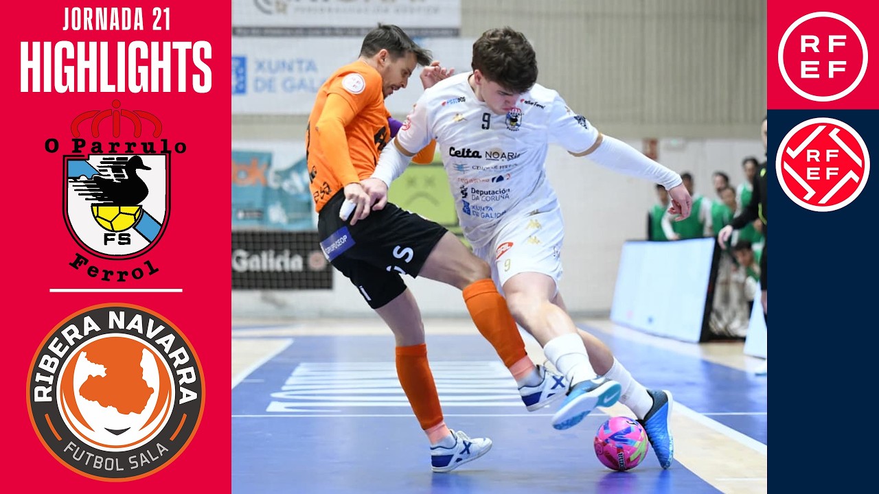 Resumen #PrimeraDivisiónFS | O Parrulo Ferrol  4-4 ATP Iluminación Ribera Navarra | Jornada 21
