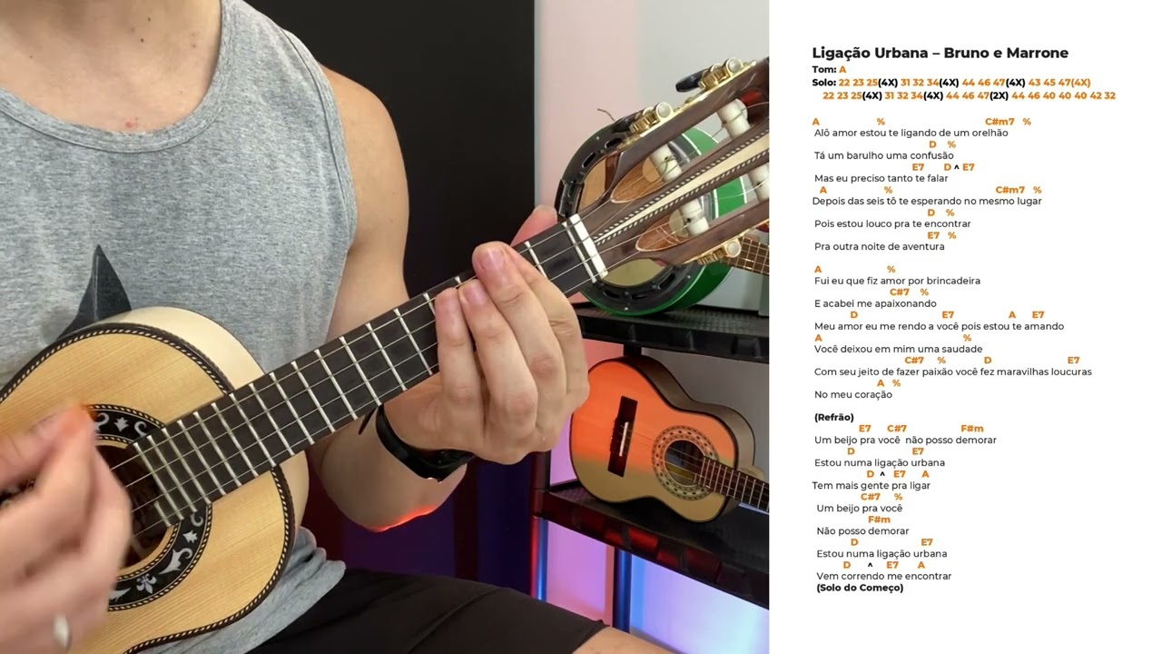 APRENDA ”LIGAÇÃO URBANA” BRUNO E MARRONE NO CAVAQUINHO - AULA DE CAVACO COM LÉO SOARES
