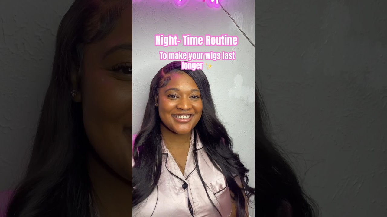 Nighttime routine - Make your wigs last longer ✨ #wig #wigs #hairproduct #hairstyle