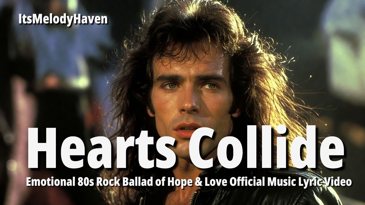 Hearts Collide Emotional 80s Rock Ballad of Hope & Love Official Music Lyric Video