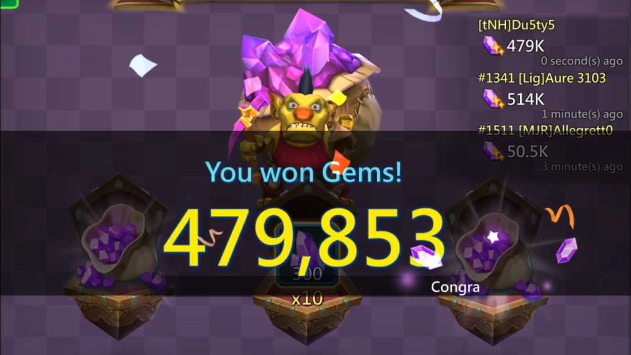 Lords Mobile ~ I Won A Million Gems In Tycoon Challenge