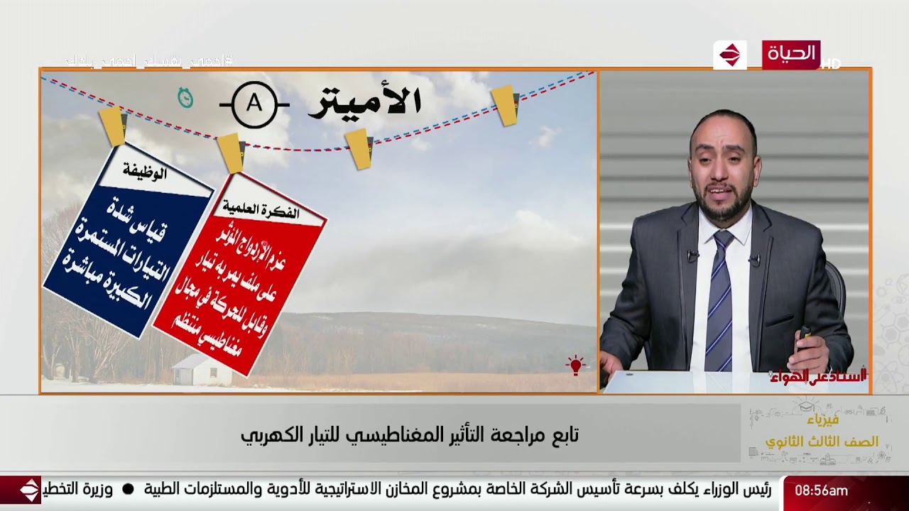 أستاذ على الهواء - مراجعة (التأثير المغناطيسي) للفيزياء الصف الثالث الثانوي أ / وائل الريان