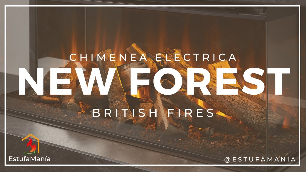 La chimenea eléctrica más vendida de 2023 (New Forest British Fires) en Estufamania