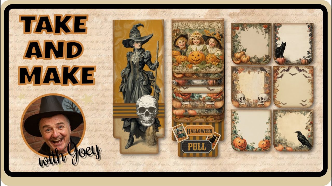 KO-FI FREEBIE: HALLOWEEN TAKE AND MAKE: Spooky Waterfall Card