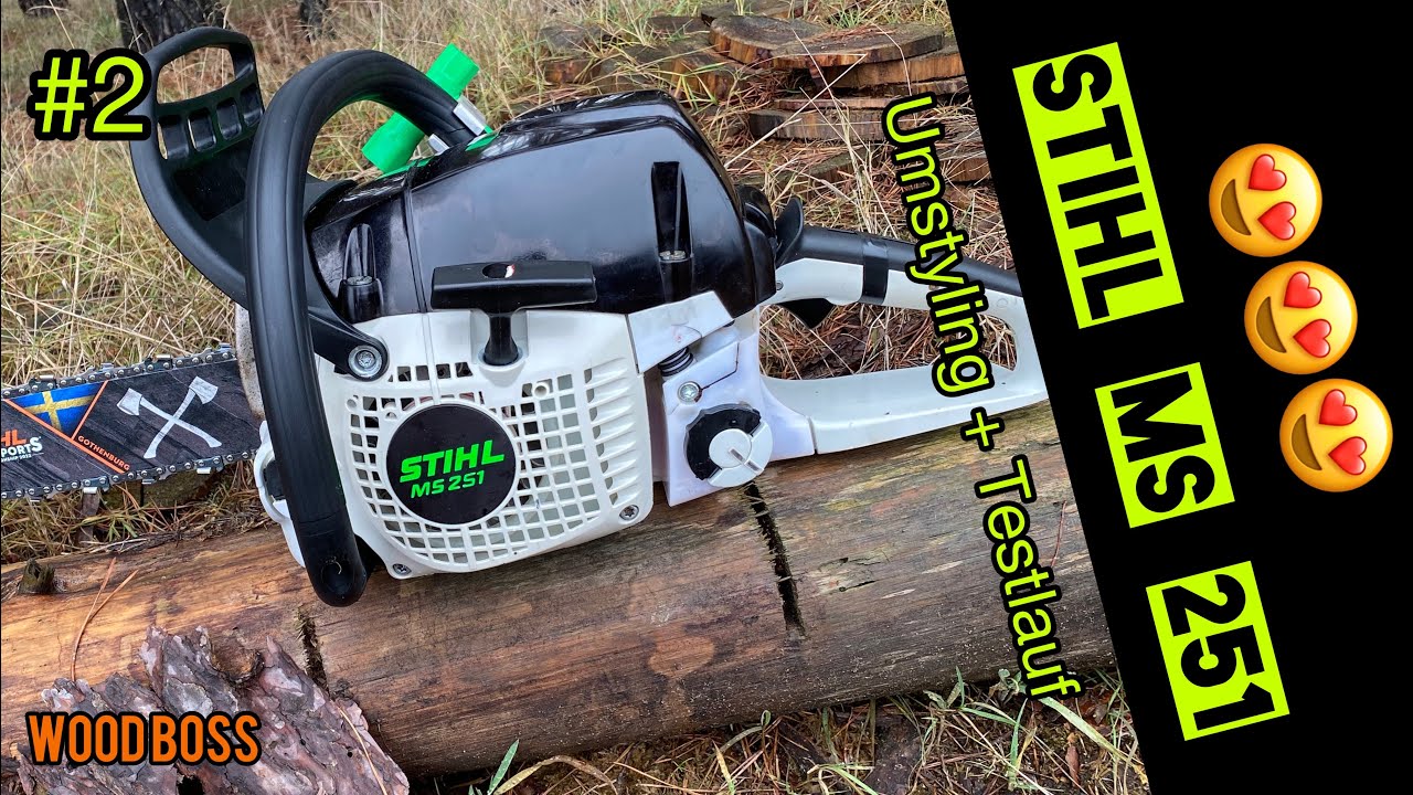 #2 Stihl MS 251 😱😱😱 was ist da passiert 🙈 Zusammenbau der Säge! Testlauf! Neues Design 😍!
