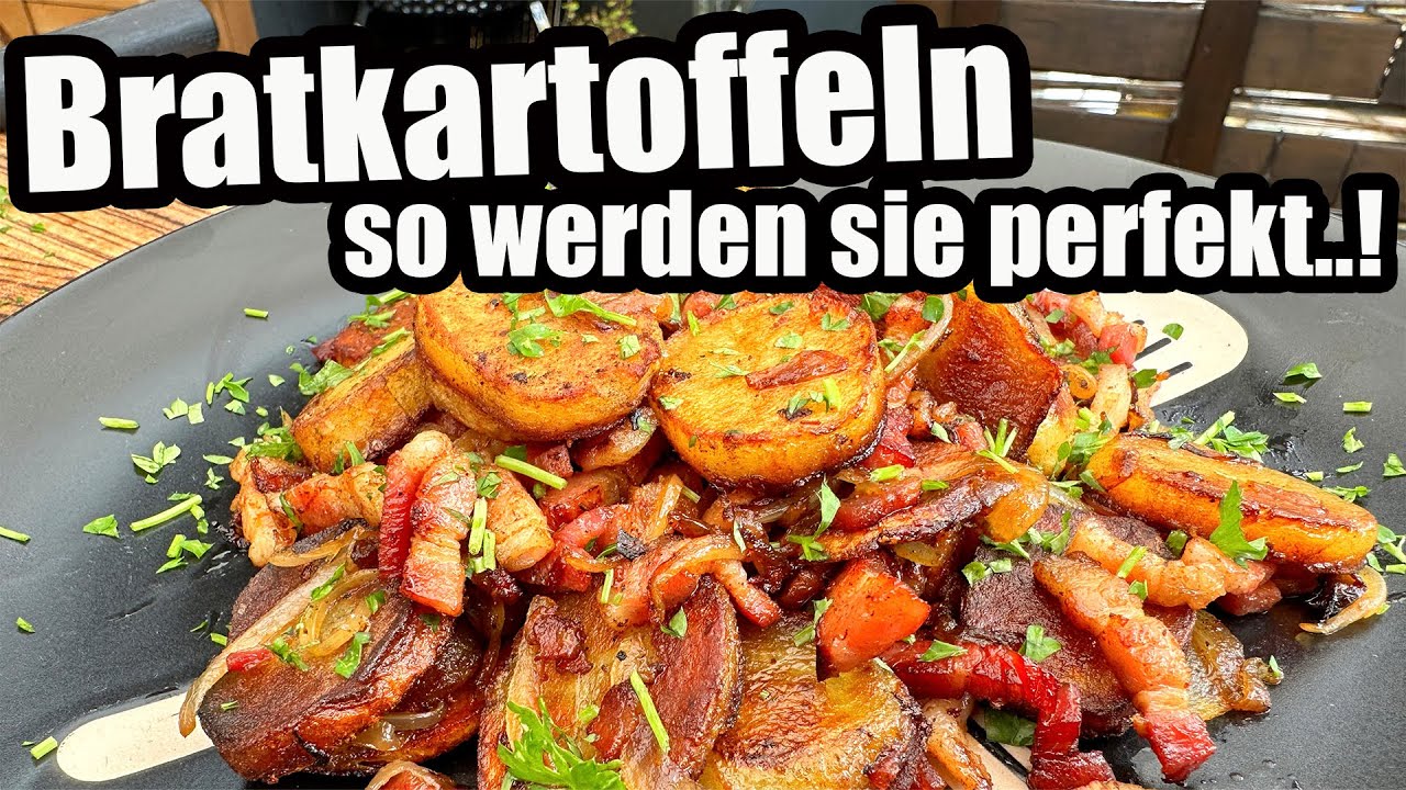 Bratkartoffeln von der Plancha knusprig und perfekt  | The BBQ BEAR