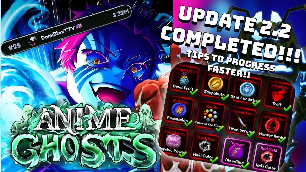 COMPLETING UPDATE 2.2! Best Way To Get Energy, Vault Items & Progress Faster in Anime Ghost!(Roblox)