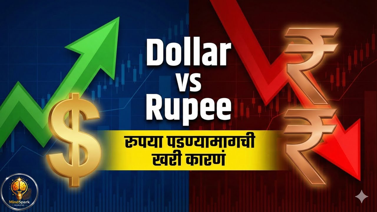 Dollar vs Rupee: रुपया पडण्यामागची खरी कारणं (Marathi)
