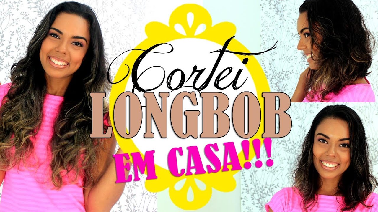 Cortei meu cabelo ( LONG BOB ) EM CASA!!! #CanalDaLila