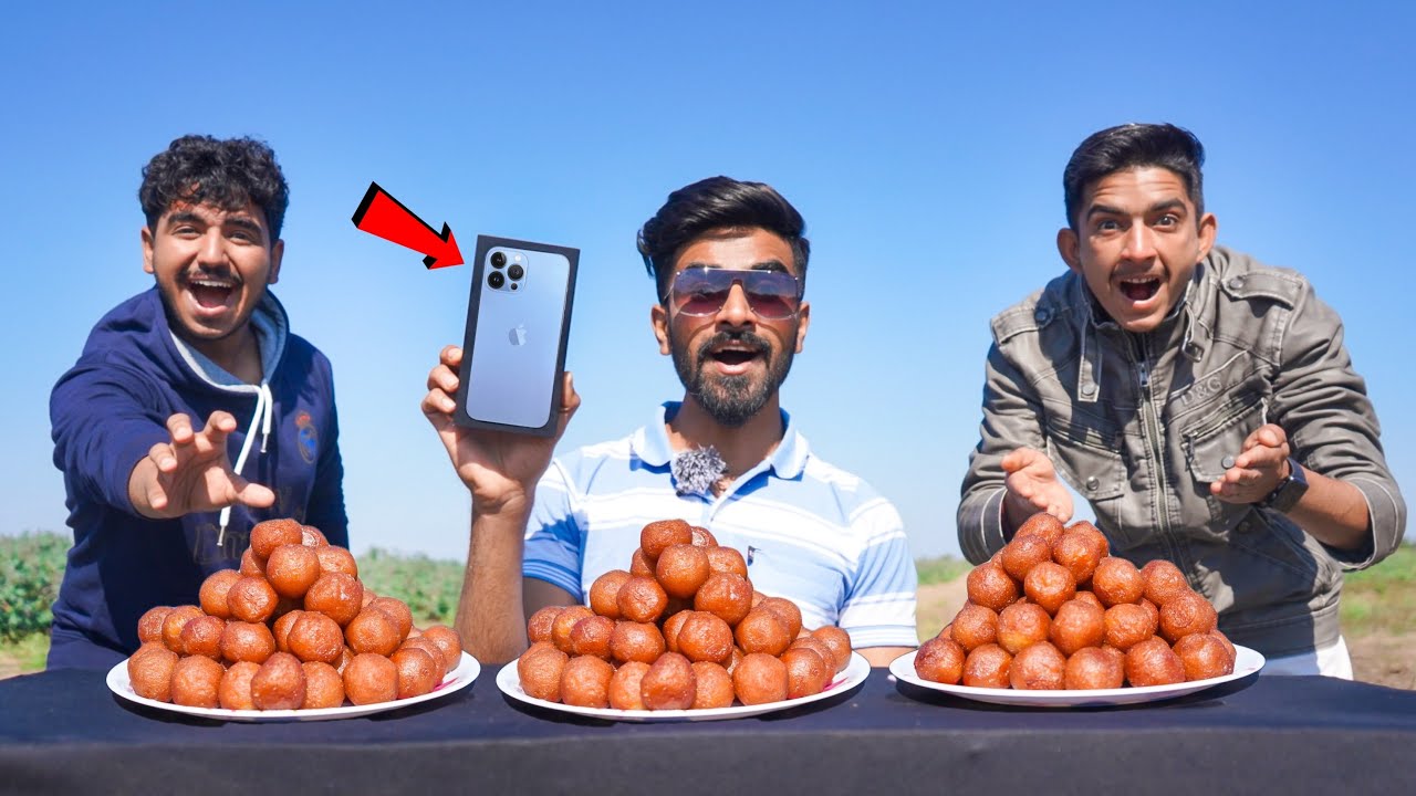 Unlimited Gulab Jamun Eating Challenge - Winner Will Get iPhone 13 Pro Max😳