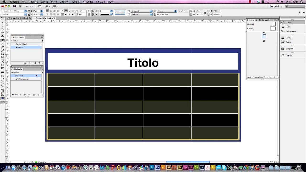 InDesign - Le tabelle