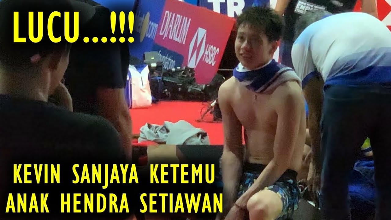 Lucu! Kevin Sanjaya Ketemu Anak Hendra Setiawan - Tim Indonesia Latihan Blibli Indonesia Open 2019