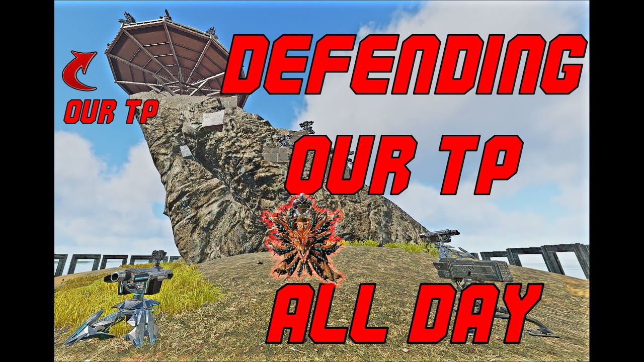 TRIO Defending our Outside Carno Cave TP from MULTIPLE TRIBES!! Ark Official Small Tribes PvP Series