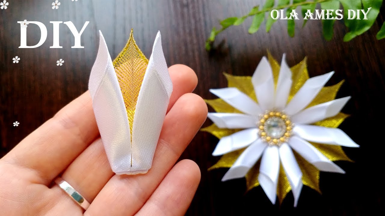 Удивительные Цветы из Лент 😍 Посмотрите как КРАСИВО 😍DIY Ribbon Flowers/ Easy Flower Making Ola ameS