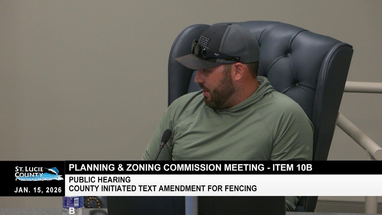 St. Lucie County Planning & Zoning Commission Meeting, Jan. 15, 2026