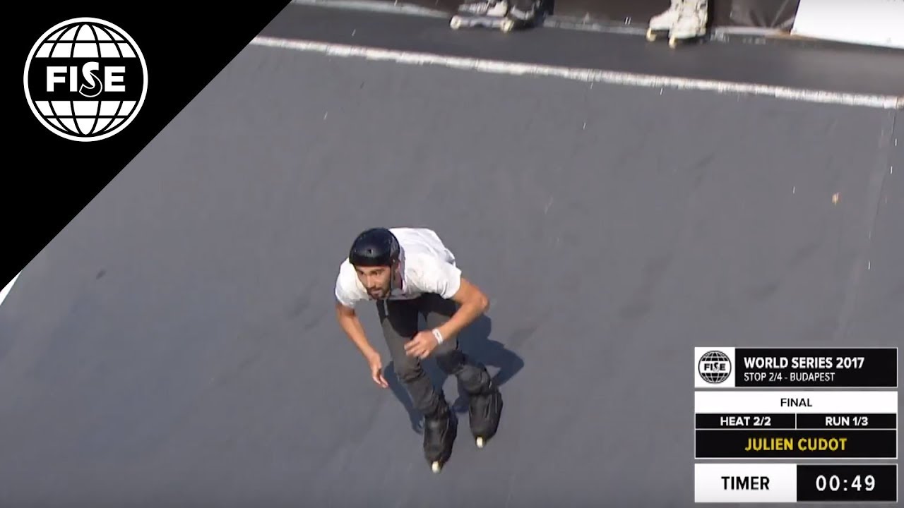Julien CUDOT 2nd Final FIRS ROLLER freestyle park world cup FISE budapest 2017