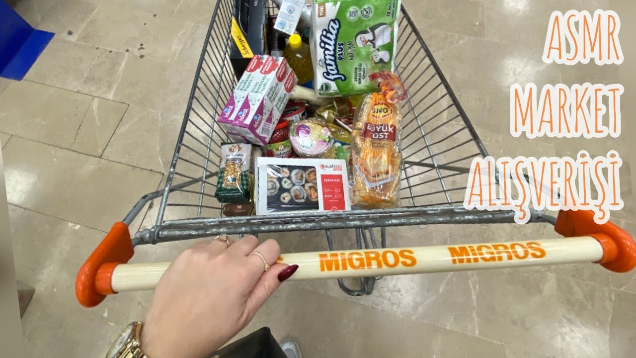 ASMR MARKET ALIŞVERİŞİ [MİGROS] 🛒 AYLIK MARKET ALIŞVERİŞİM ✅ #migros #marketalışverişvlog