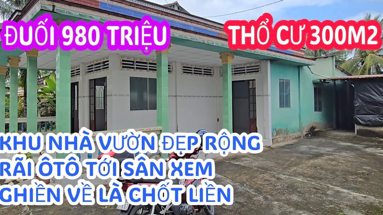 MS:25354 Chết lặng kẹt tiền nên bán căn nhà vườn rẻ như cho 980 triệu - Mặt tiền xe tải thổ cư 300m2